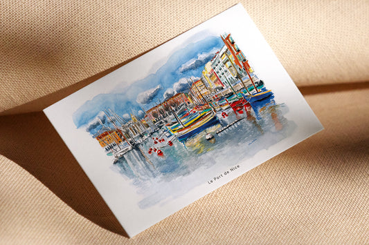 Ambiance carte postale le port de Nice