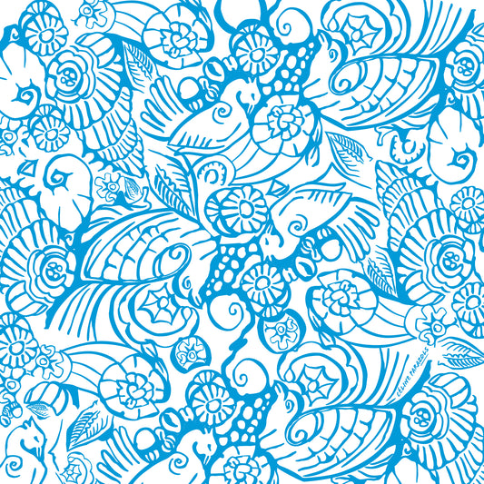 Frise positive bleue