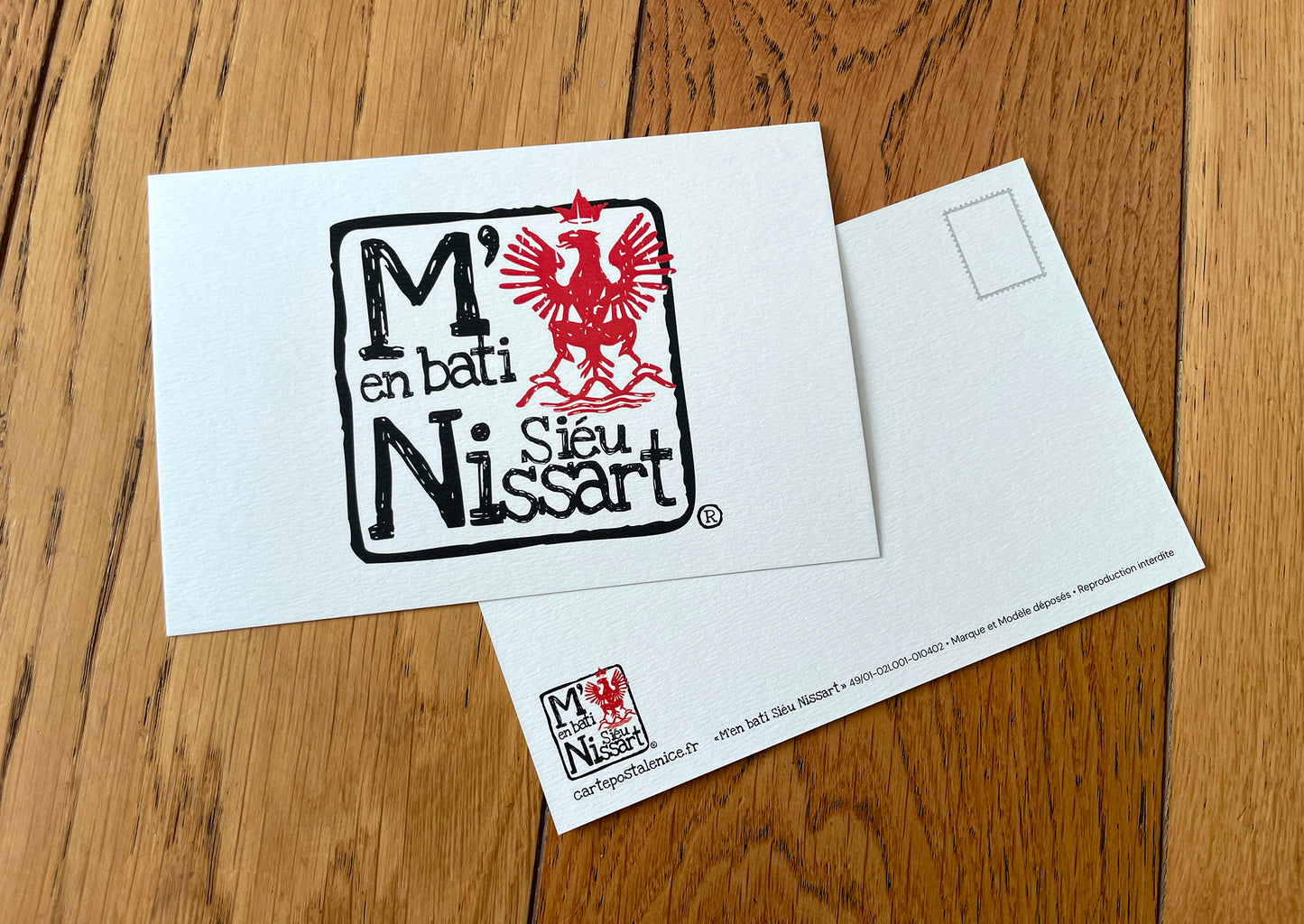Carte postale " Logo M’enBatiSieùNissart® " - Studio Cartes Postales Nice