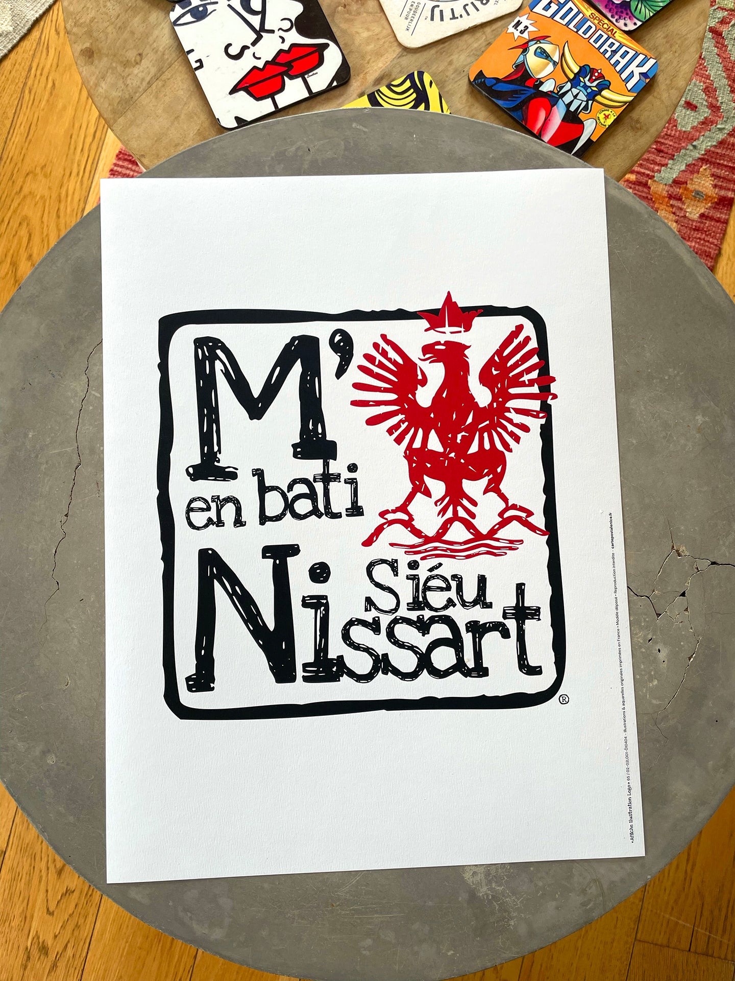 Affiche Logo m'en Bati Siéu Nissart impression