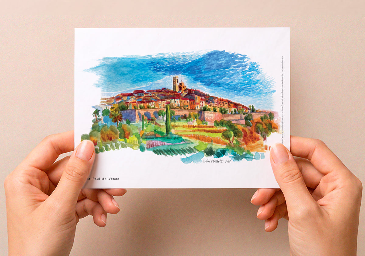 Watercolor of Baou de Saint-Jeannet