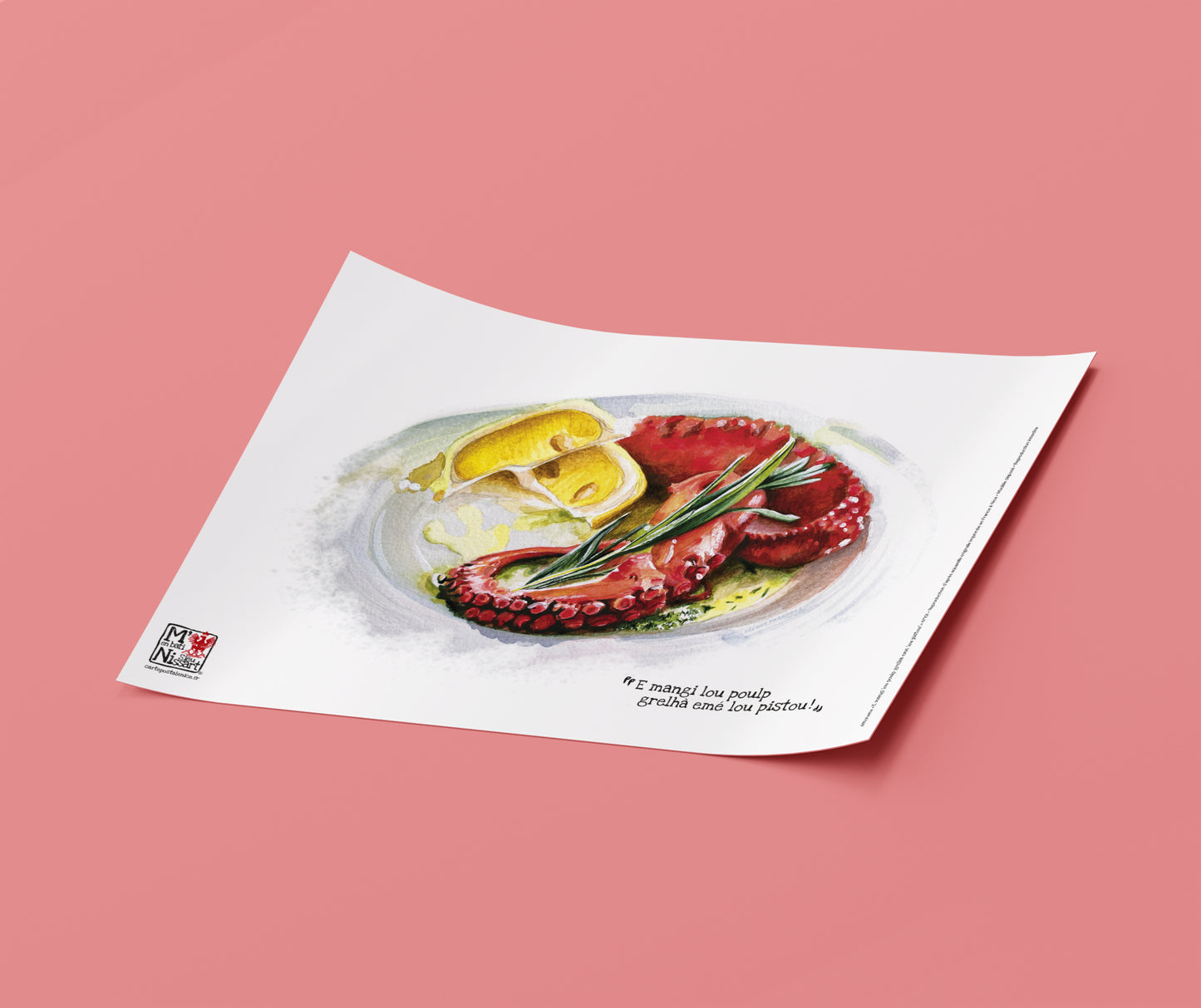 Affichette A4 - Le Poulpe grillé