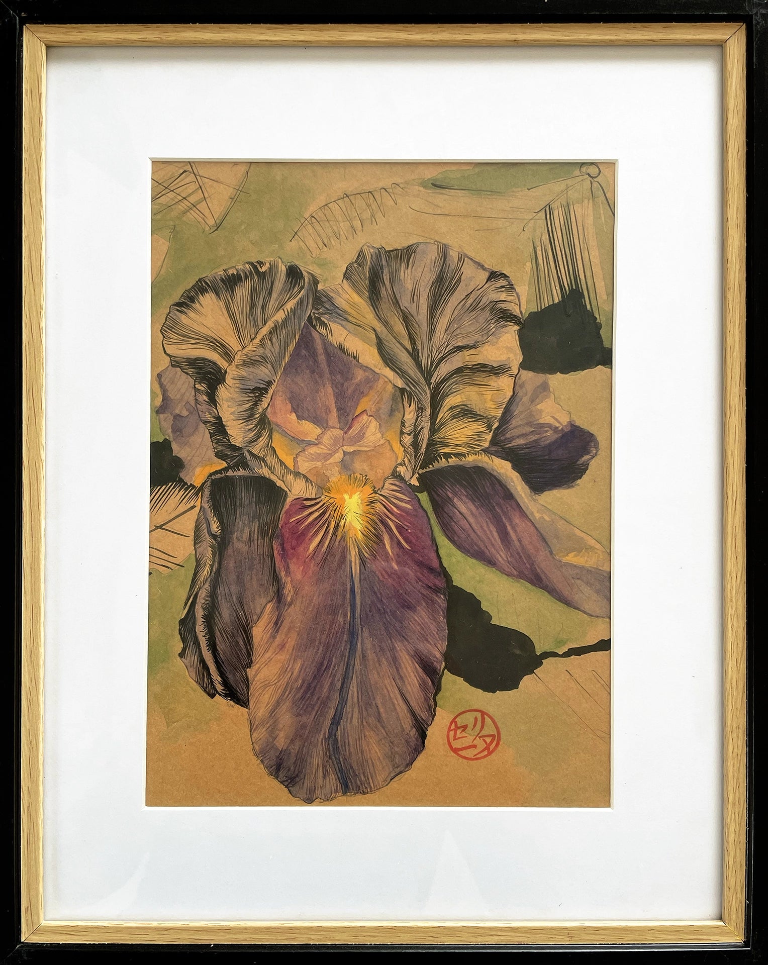 Aquarelle et encre irisV