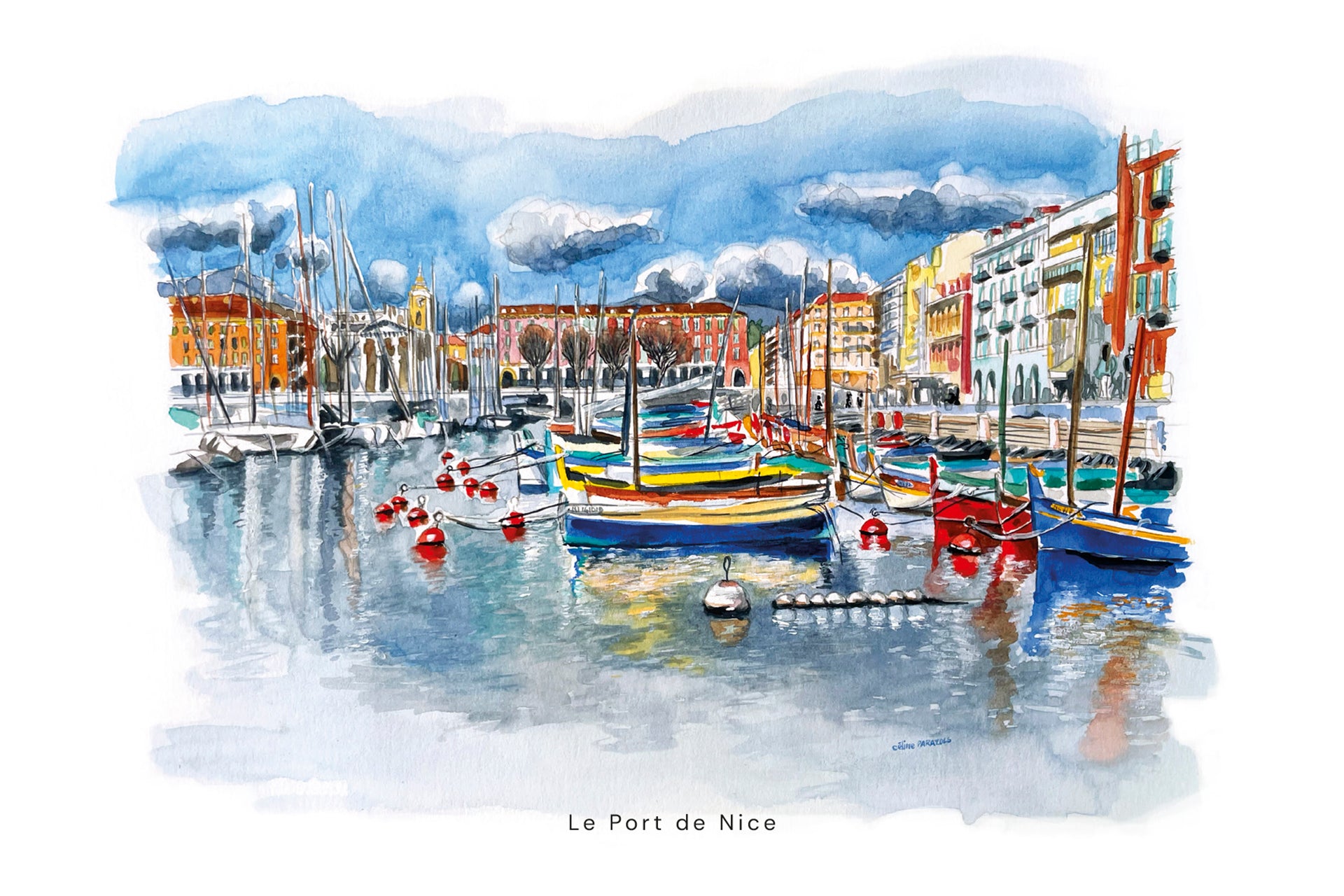 Aquarelle le port de Nice