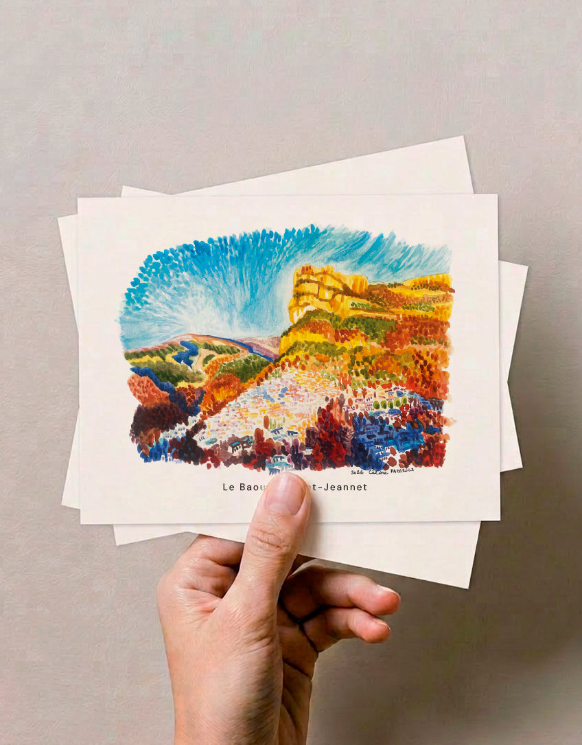 Aquarelle du Baou de Saint-Jeannet