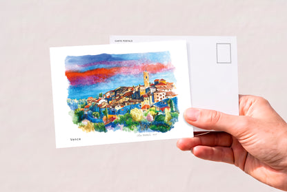 Carte-Postale-Vence-panorama-couleur