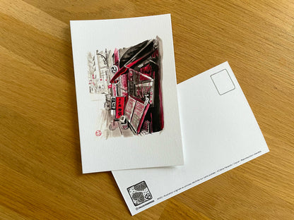 Carte postale " une échoppe dans les rues de Tokyo "