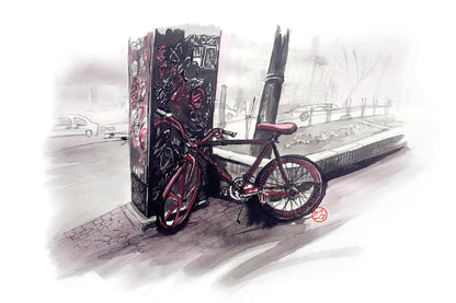 Carte postale " Vélo à Tokyo " - Studio Cartes Postales Nice