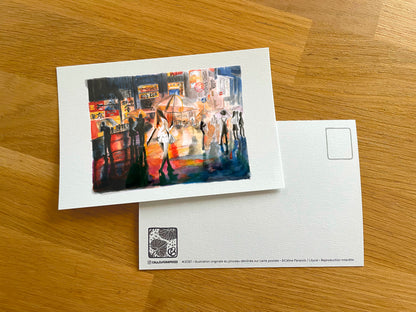 Carte postale " Un soir de pluie à Shibuya " - Studio Cartes Postales Nice