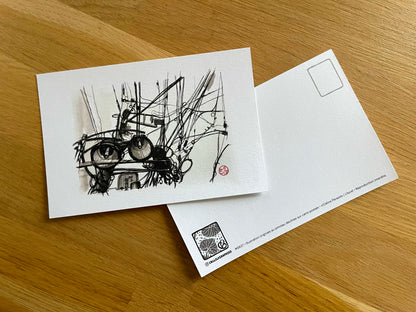 Carte postale " Cables électriques à Tokyo "