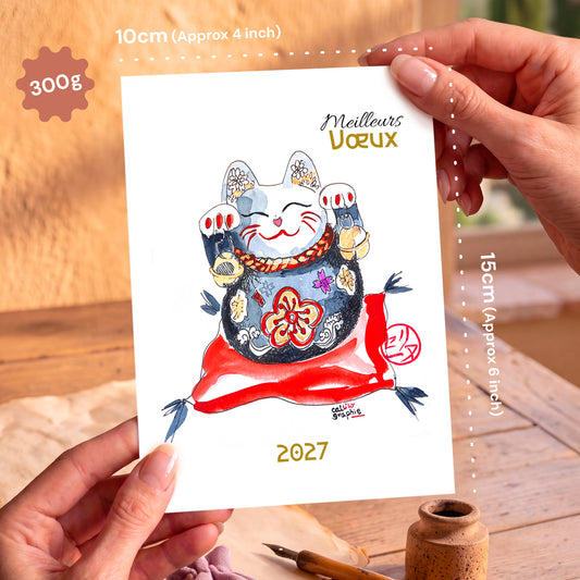 Carte-postale-Maneki-Neko-verticale-8737