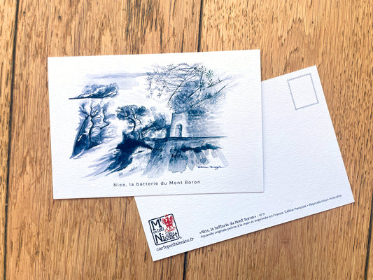 Carte-postale-Nice-batterie-Mont-Boron