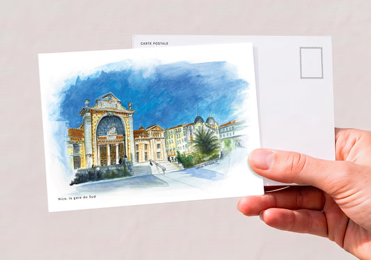 Carte-postale-Nice-gare-du-sud