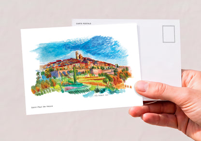 Watercolor of Baou de Saint-Jeannet