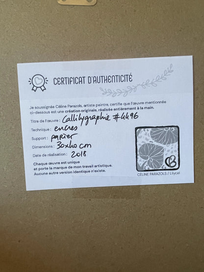 Certificat d'authenticité 