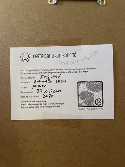 Certificat d'authenticité-Iris_IV