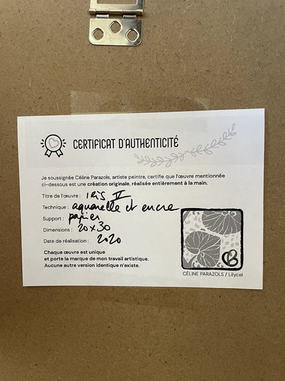 Certificat d'authenticite Iris_V