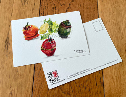 Carte postale " Li farcit " Modèle basique