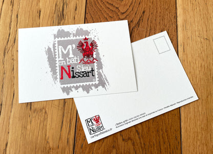 Carte postale " Timbre gris M'en Bati Sieù Nissart " - Studio Cartes Postales Nice