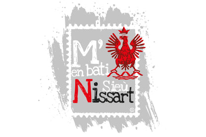 Carte postale " Timbre gris M'en Bati Sieù Nissart " - Studio Cartes Postales Nice