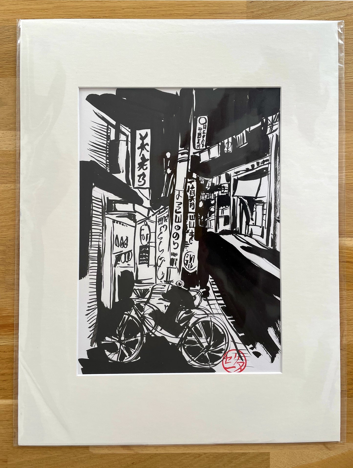 Illustration avec passe-partout Rangees_de_velo_Shibuya
