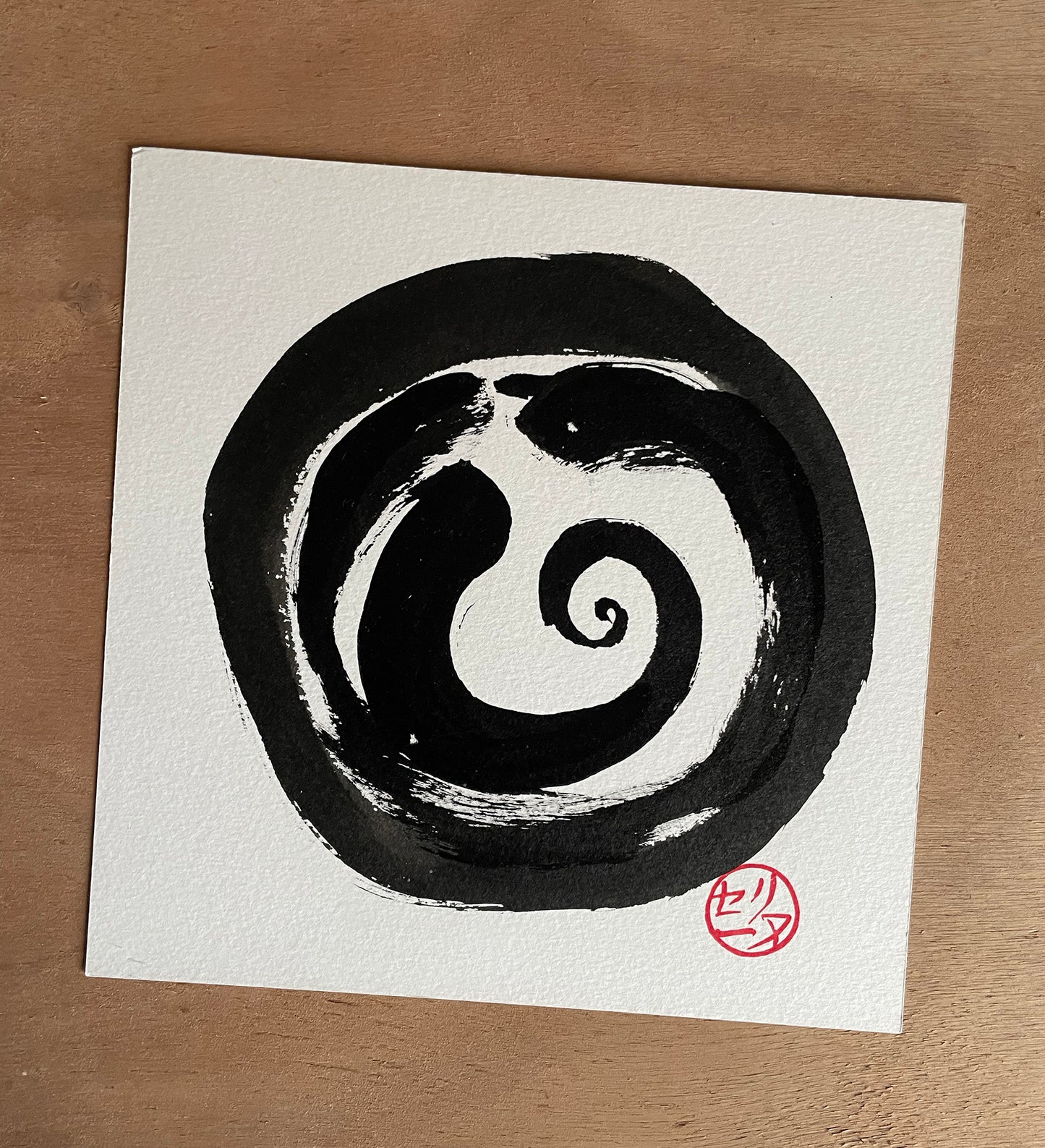 Illustration encre : un Œil de Sainte Lucie à Tokyo