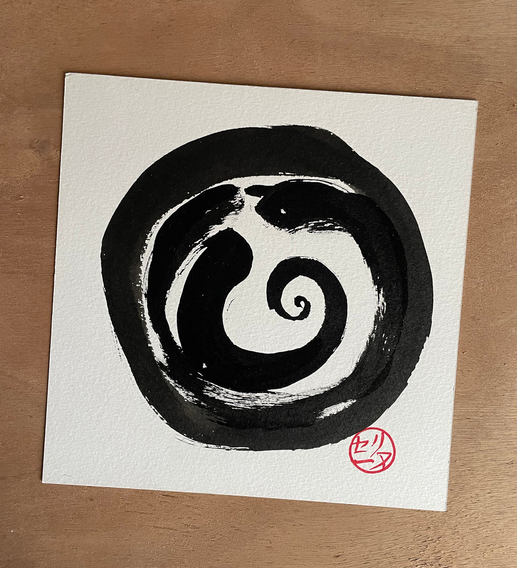Illustration encre : un Œil de Sainte Lucie à Tokyo