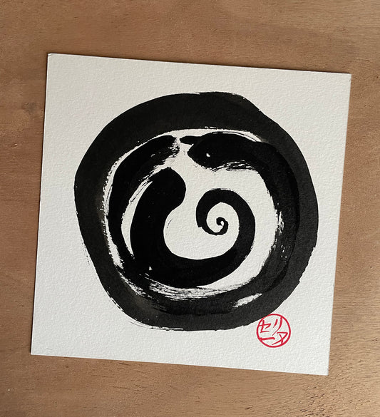 Illustration encre : un Œil de Sainte Lucie à Tokyo