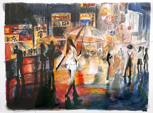 Un soir de pluie à Shibuya