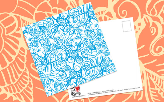 Frise positive bleue