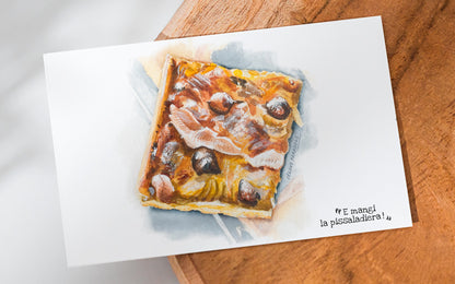 Carte postale " La Pissaladiera " Modèle basique - Studio Cartes Postales Nice