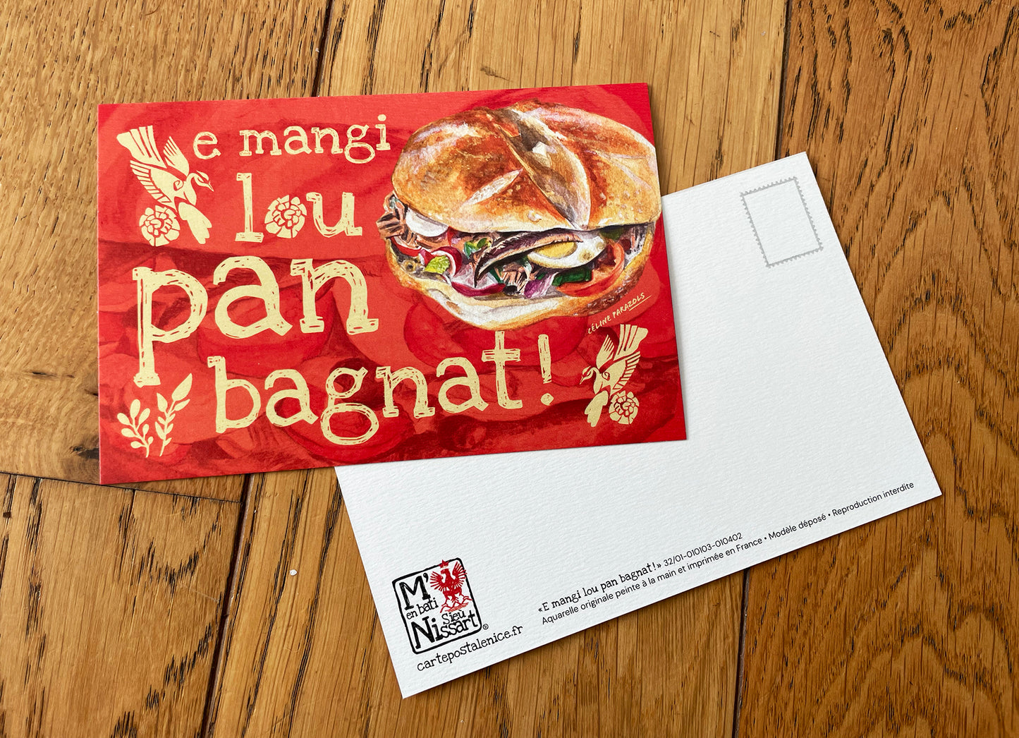 Lou Pan bagnat sur fond rouge - modèle immersive