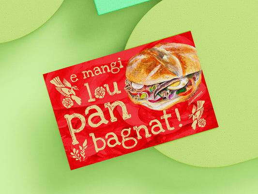 Lou Pan bagnat sur fond rouge - modèle immersive