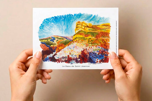 サン＝ジャンネのバウ山 水彩画