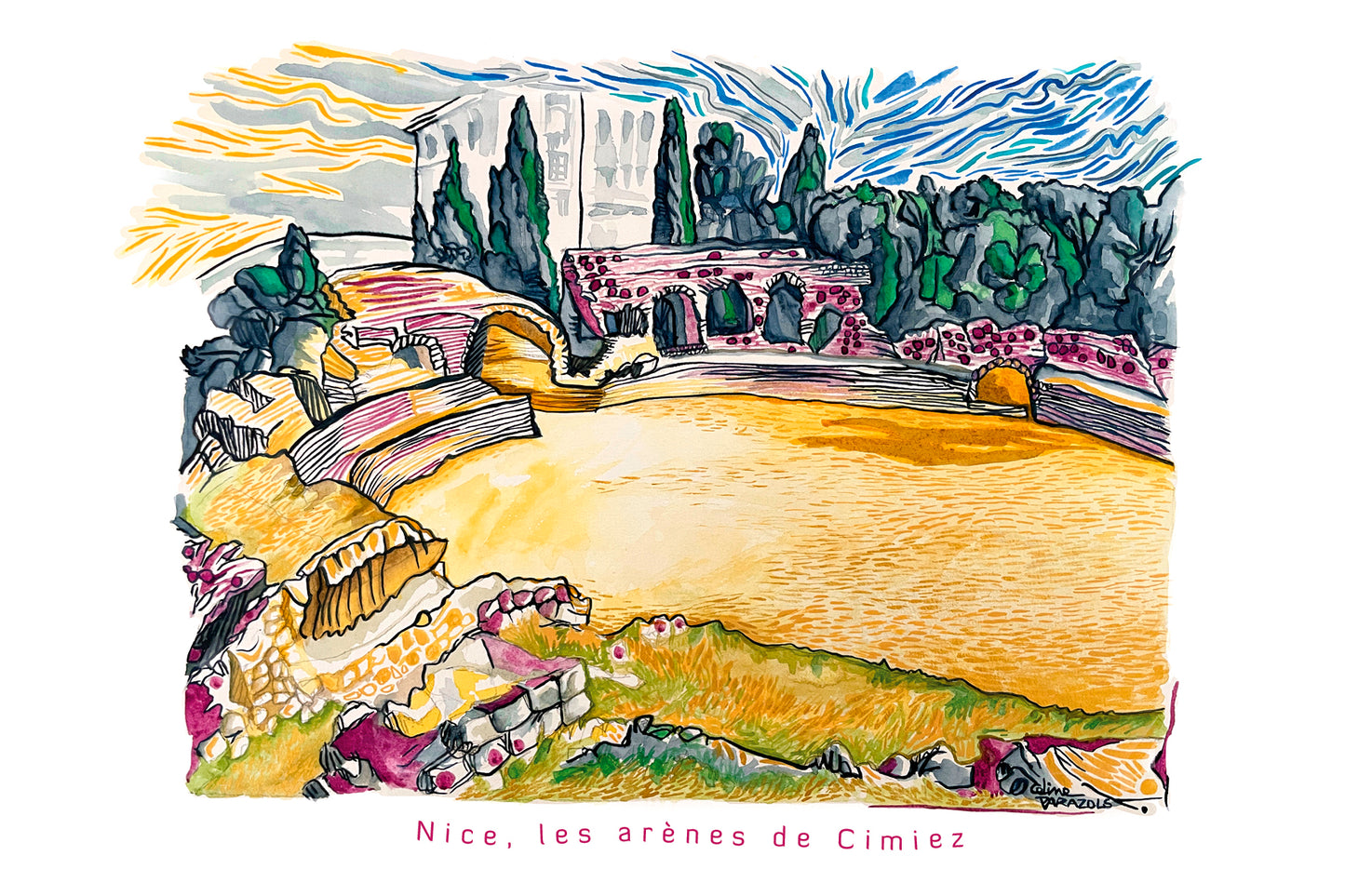 carte postale Nice-arenes-de-cimiez