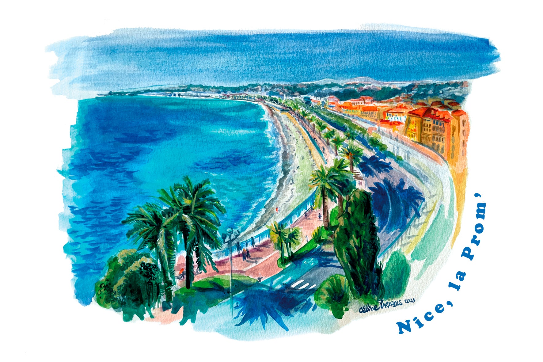 carte postale Nice-promenade-des-anglais