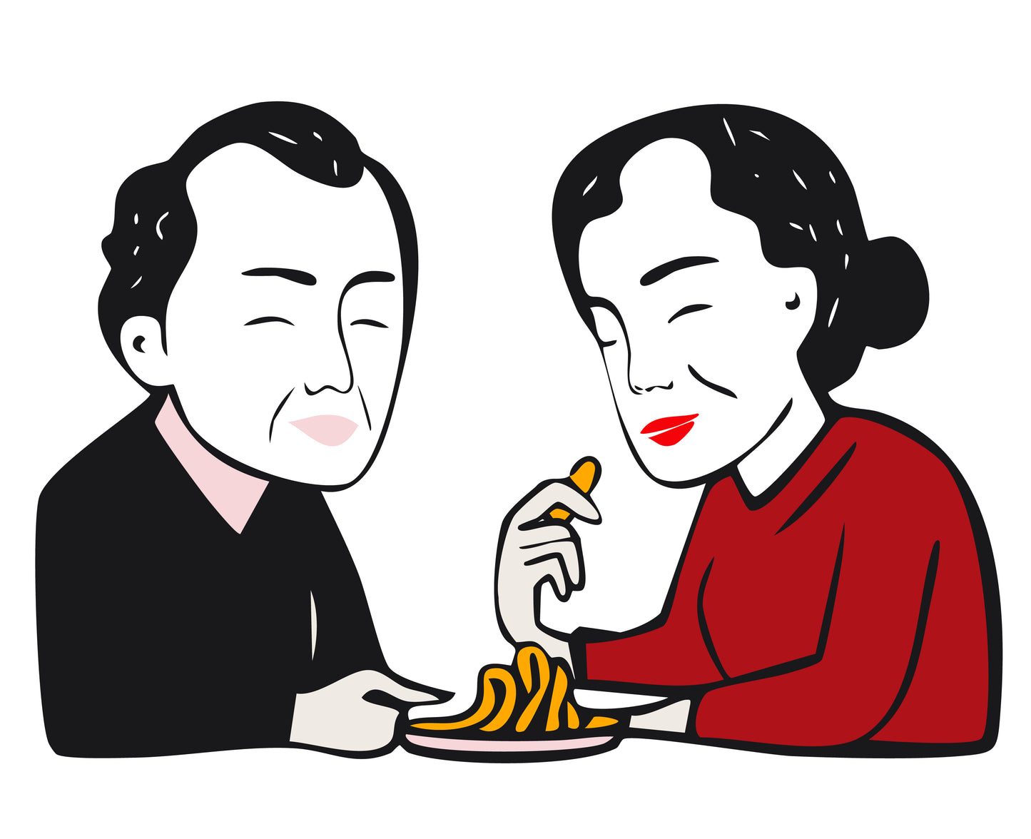 illustration couple age socca