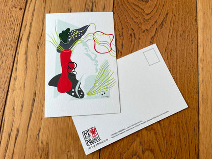 Carte postale " Femme Chapeau " Niçoise sur le littoral - Studio Cartes Postales Nice