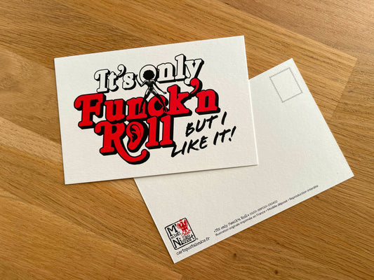 lllustration-its-only-Funckn-Roll carte postale 150x100mm recto-verso