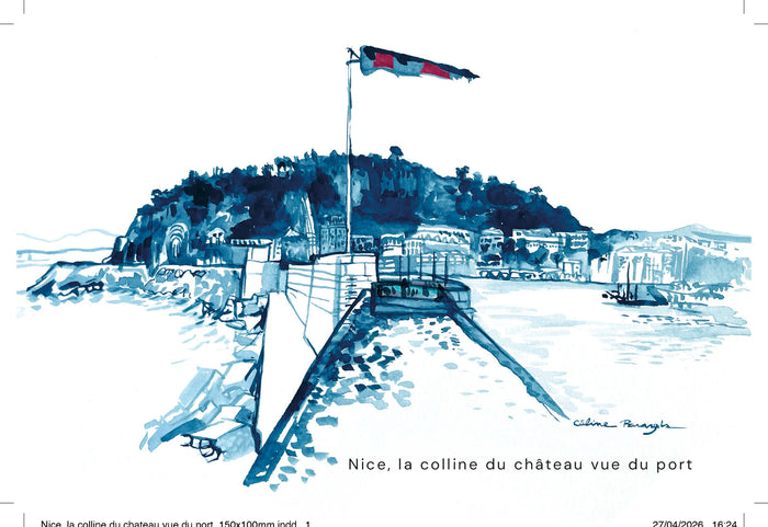 Nice, la colline du château vue du port