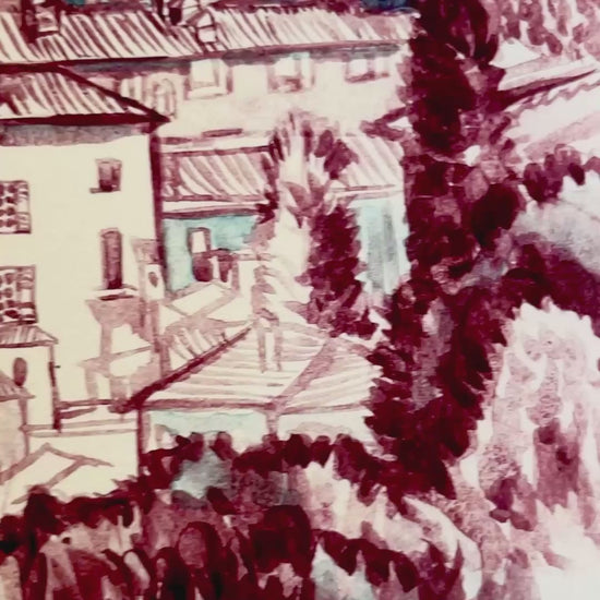 aquarelle de vence format A5