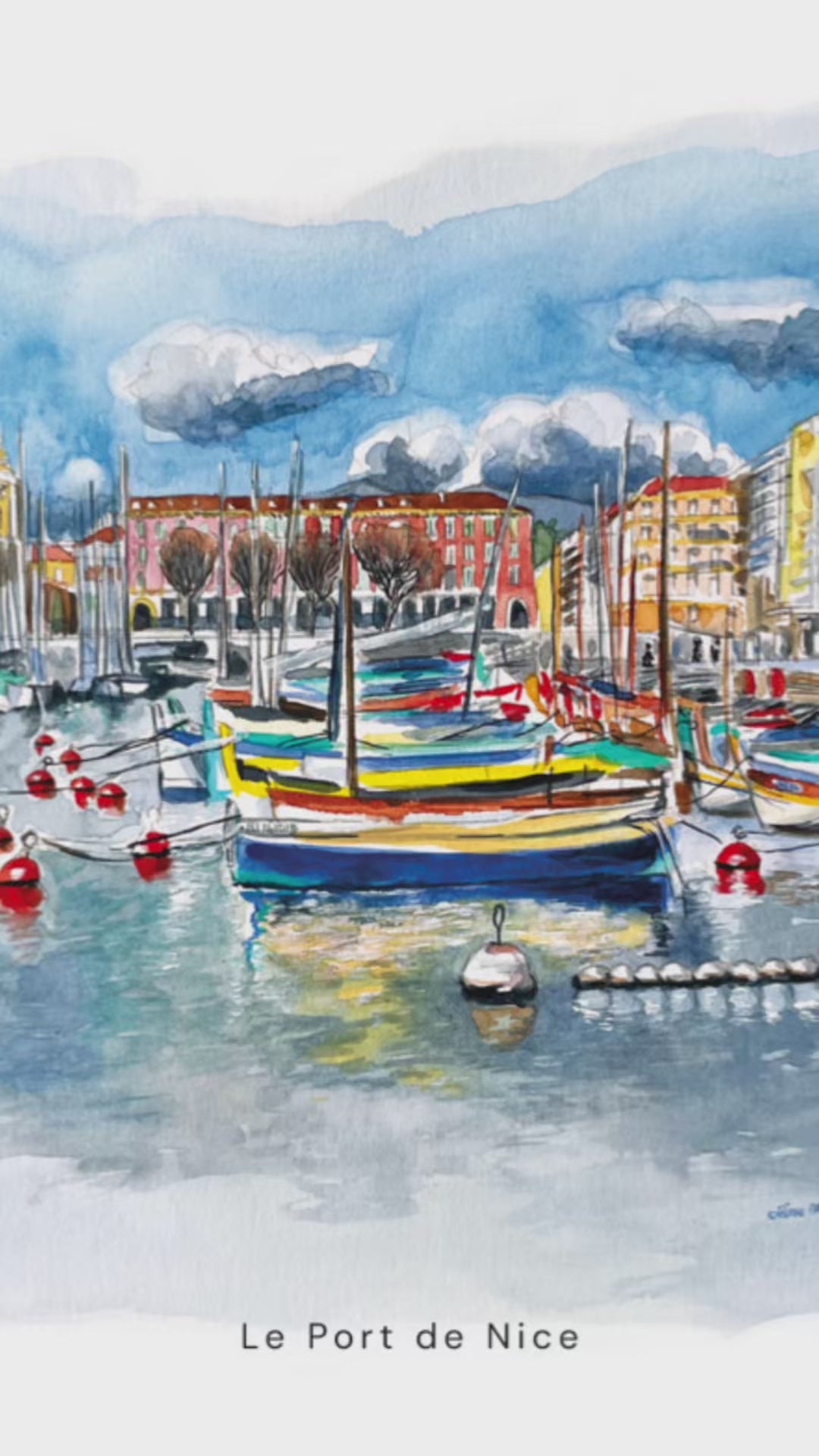 Aquarelle-port-de-nice